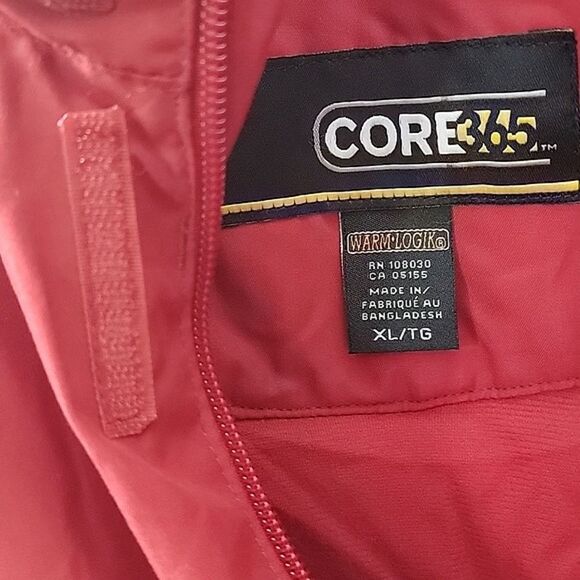 Coca Cola NWT THERMAL Red Hooded Jacket Core365 -  Front / Back Logo - Men's XL - Picture 10 of 12